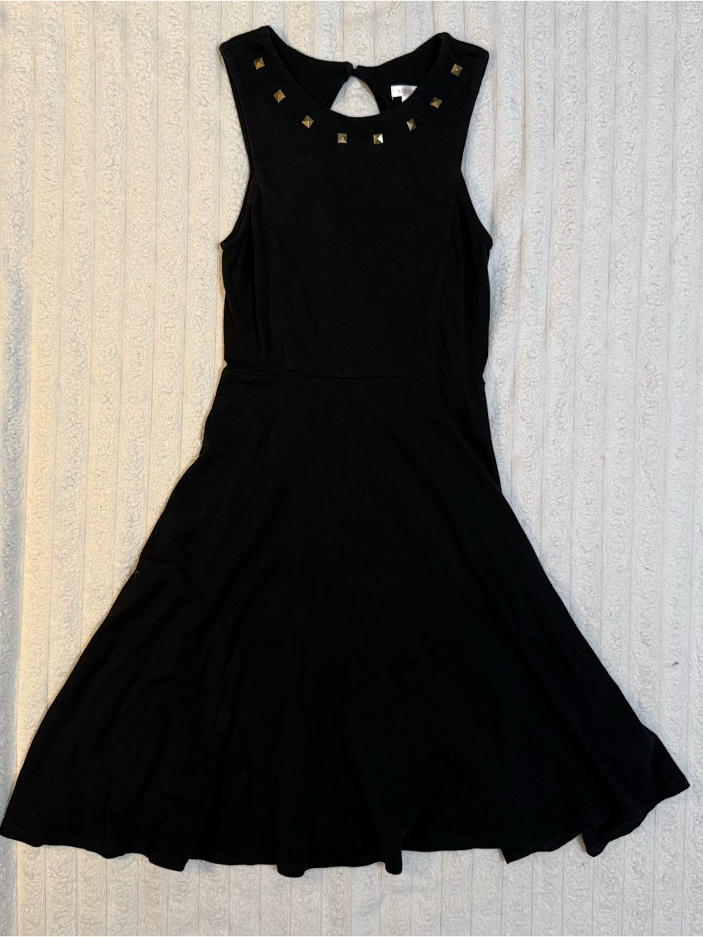 Xhilaration Black Studded Neckline Dress S